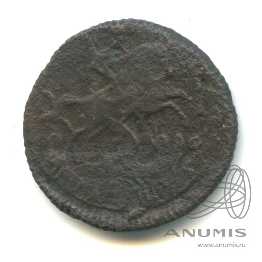 Полушка (¼ копейки) 1759 — (¼ копейки) - Вензель императрицы Елизаветы