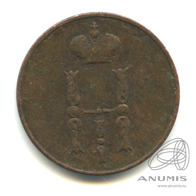 1 копейка 1852 ЕМ — Вензель Николая I