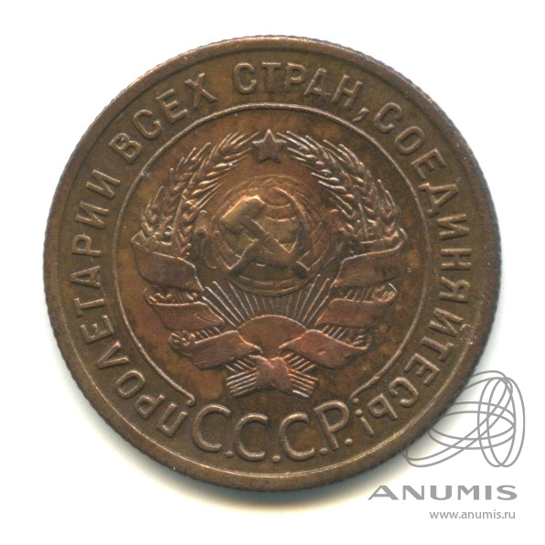 1 копейка 1924 — Гурт рубчатый. В капсуле