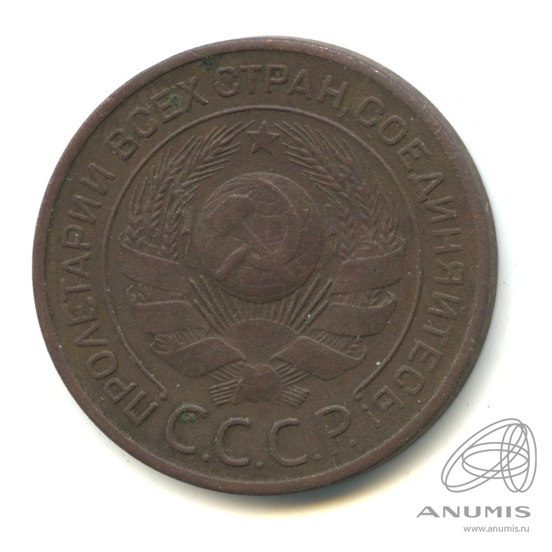3 копейки 1924 — Гурт гладкий. На Николаевском кружке
