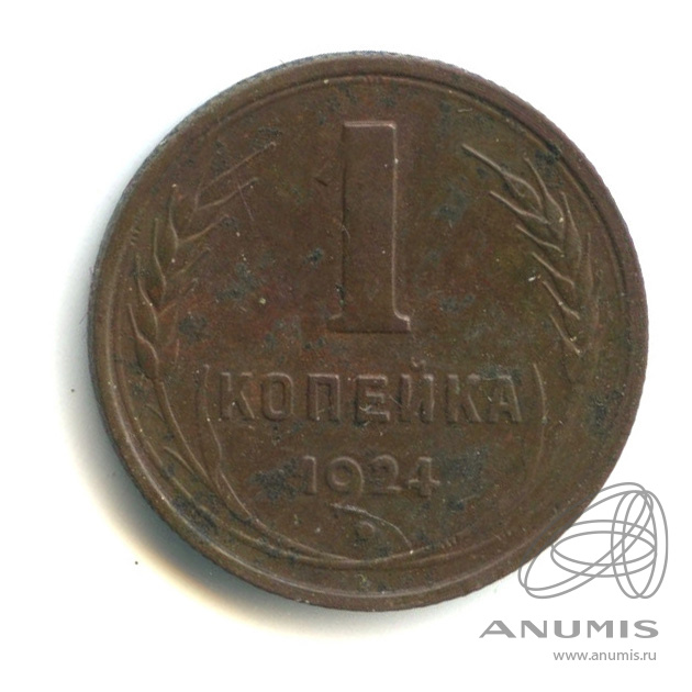 1 копейка 1924 — Гурт рубчатый