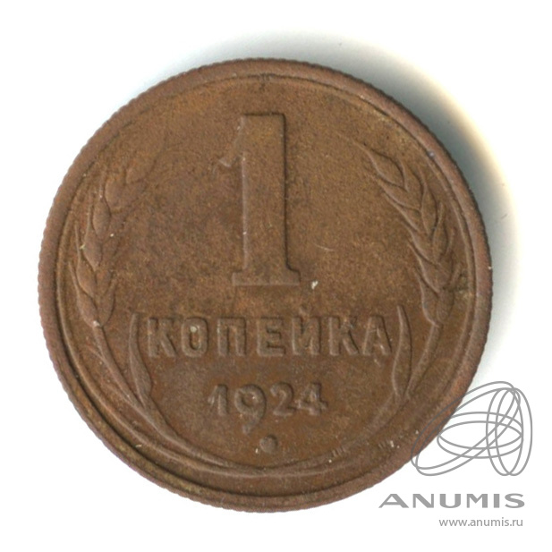 1 копейка 1924 — Гурт рубчатый