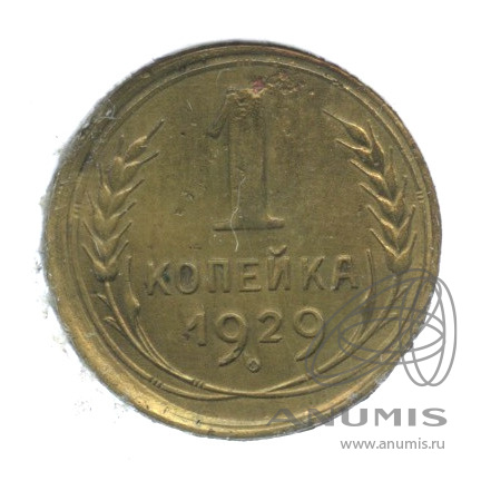 1 копейка 1929 — В холдере