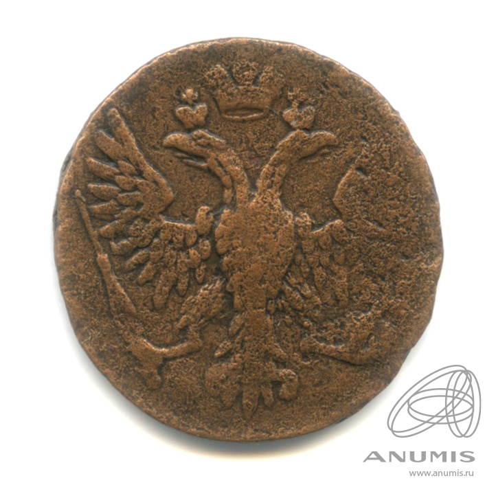 Деньга (½ копейки) 1749 — (½ копейки) - Орел 1744, 1748 г. Екатеринбургский тип (Орел 1744, 1748 г.)