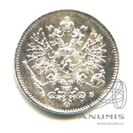 25 пенни 1916 S — Для Финляндии. Оригинальный штемпельный блеск