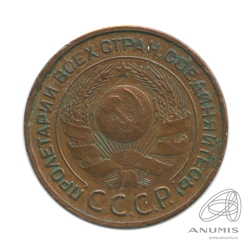 3 копейки 1924 — Гурт гладкий. На Николаевском кружке. В холдере