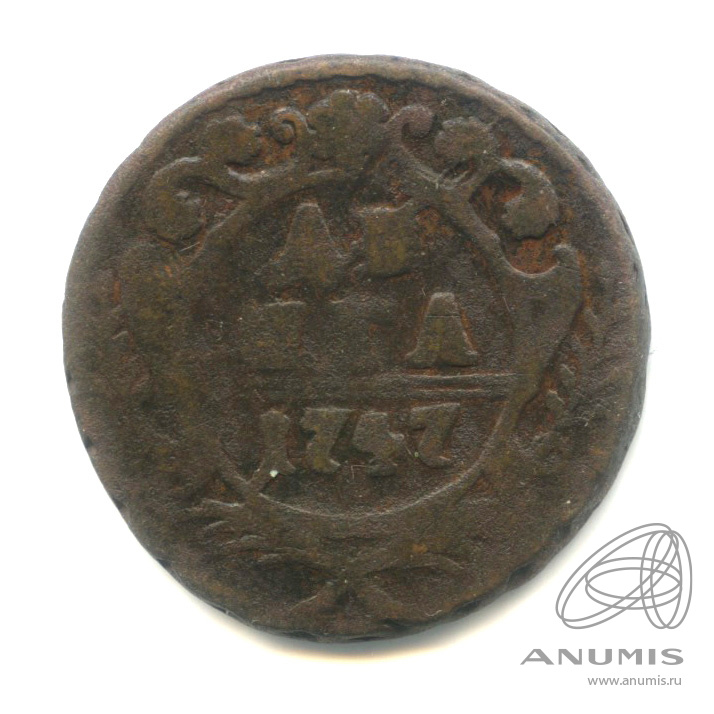 Деньга (½ копейки) 1747 — (½ копейки) - Орел 1744 г (Орел 1744 г.)