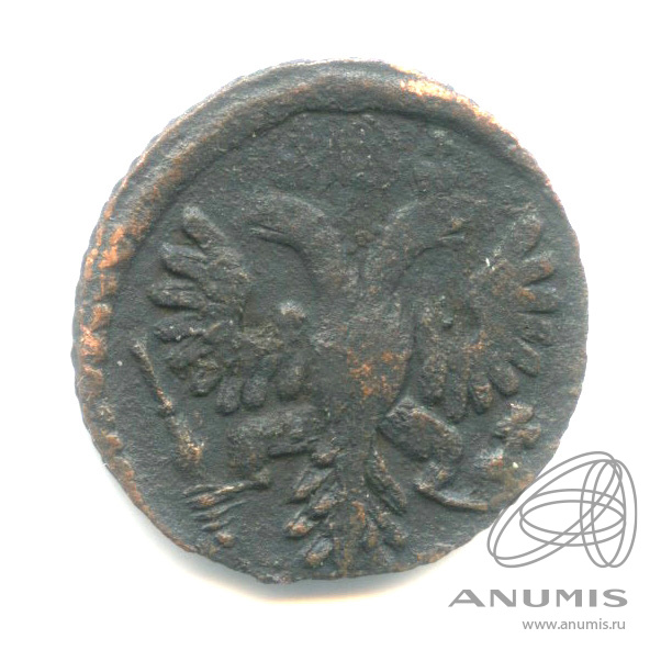 Полушка (¼ копейки) 1735 — (¼ копейки) - Орел 1730 г. № 34 по каталогу Евдокимова. Очень редкая (Орел 1730 г.)
