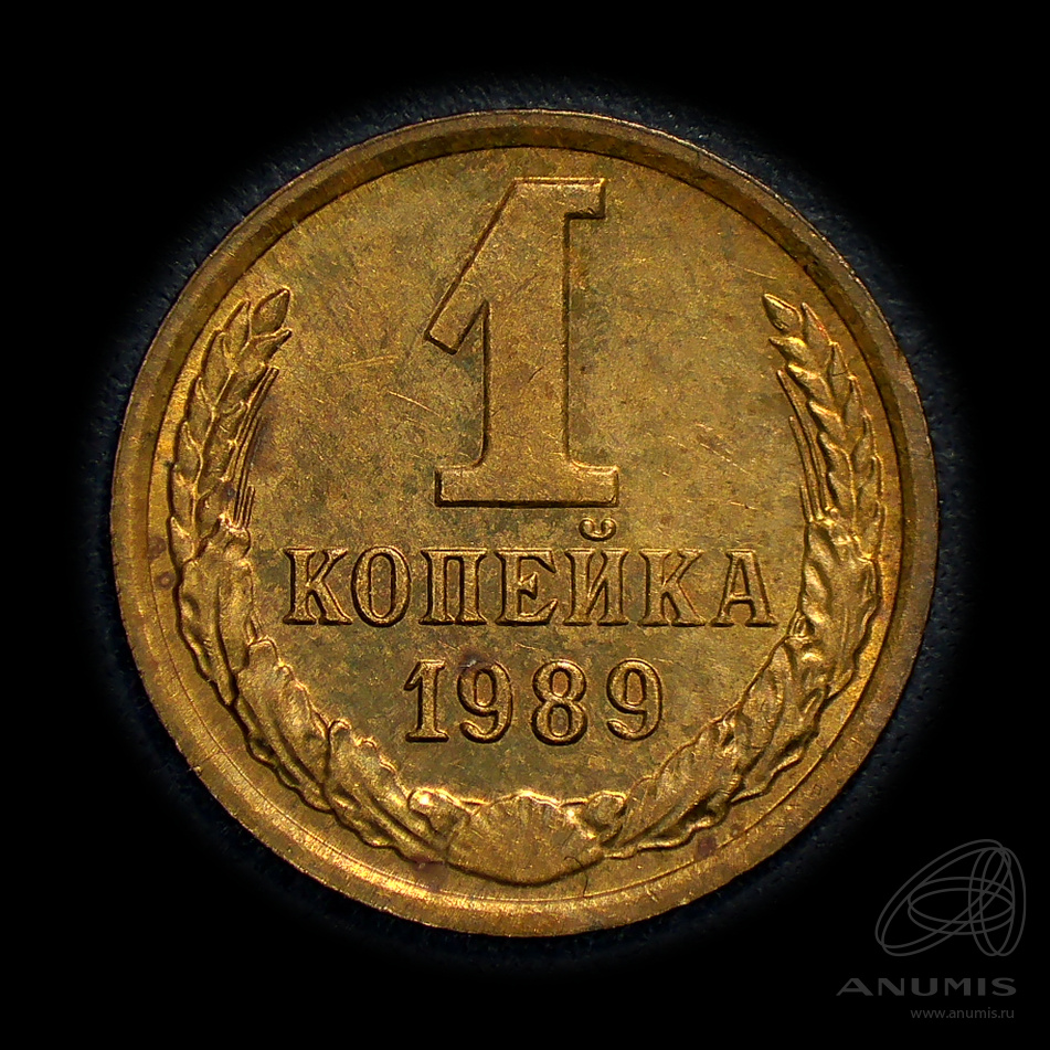 1 копейка 1989 — Штемпельный блеск