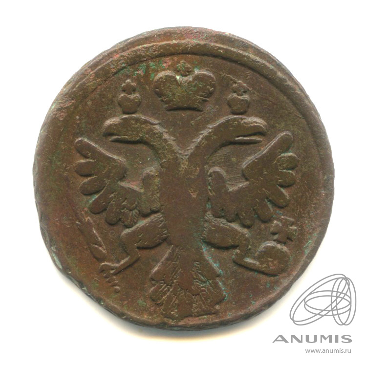 Деньга (½ копейки) 1736 — (½ копейки) - Орел 1730 г. Nº15 по каталогу Евдокимова (ЦФН) - встречается редко (Орел 1730 г.)