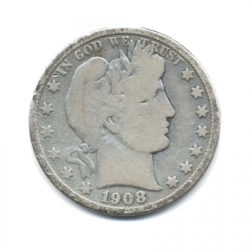 50 центов США 1908 D