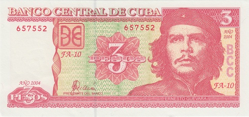 3 песо — Куба (Ernesto Guevara) 2004
