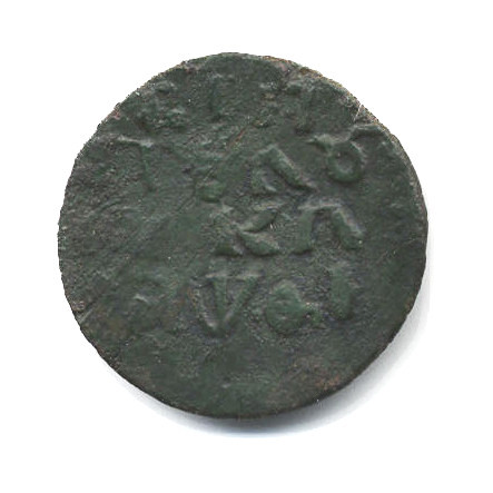 Полушка (¼ копейки) 1719 — Полушка ВРП: Всея России Повелитель