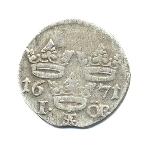 1 оре. Швеция. 1671