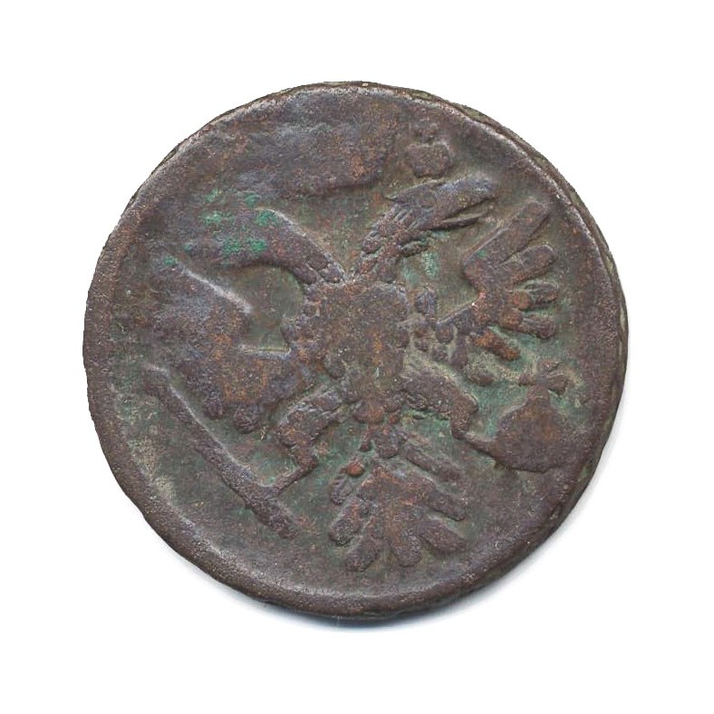 Деньга 1743 — Орел 1738 г.
