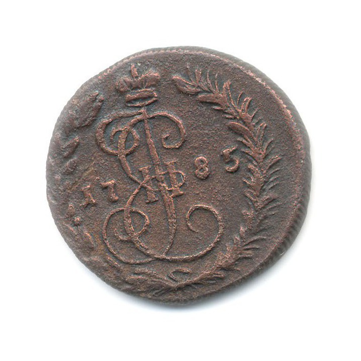 Деньга 1785 КМ — ½ копейки