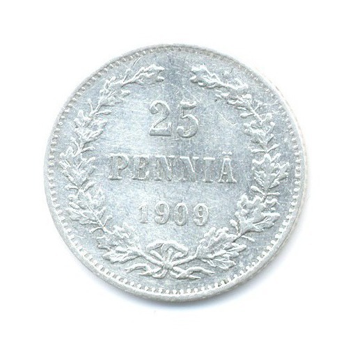 25 пенни 1909 L — Для Финляндии