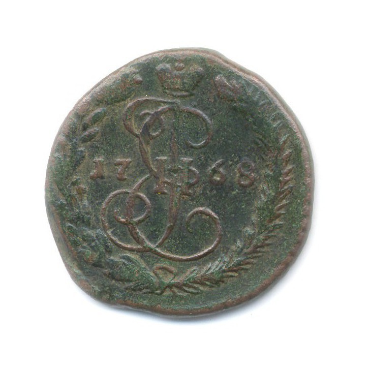 Деньга 1768 ЕМ — ½ копейки
