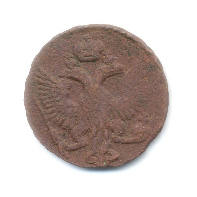 Деньга (½ копейки) 1745 — Орел 1744 г.