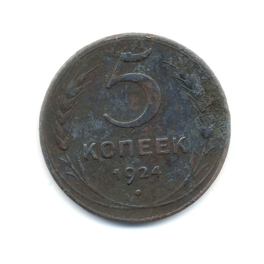 Монета 5 копеек 1924