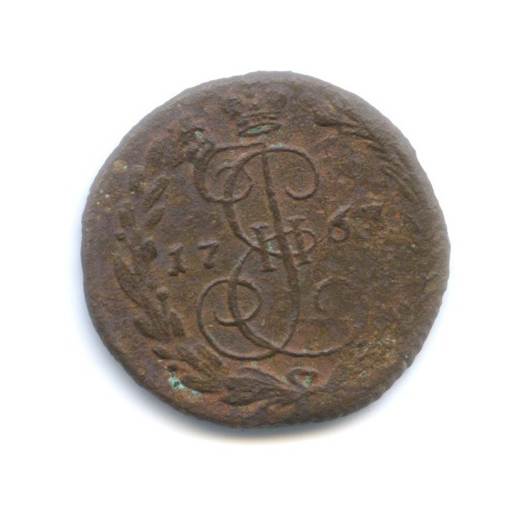 Деньга 1767 ЕМ — ½ копейки