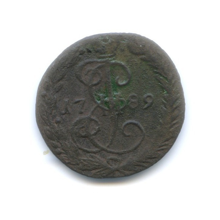 Деньга 1789 ЕМ — ½ копейки