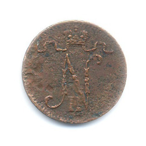 1 пенни 1902 — Для Финляндии. Вензель Николая II