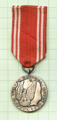 Медаль «За заслуги при защите страны» (версия 1966 года), «серебрянная» степень