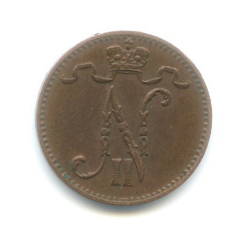 1 пенни 1913 — Для Финляндии. Вензель Николая II