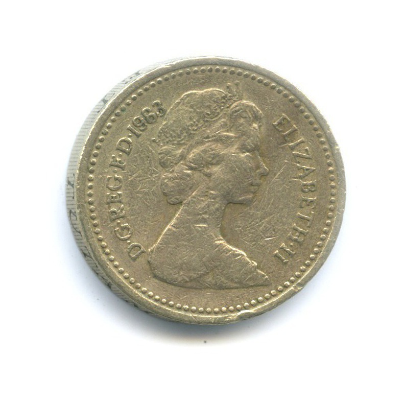 115 долларов. 1 Фунт монета 1983.
