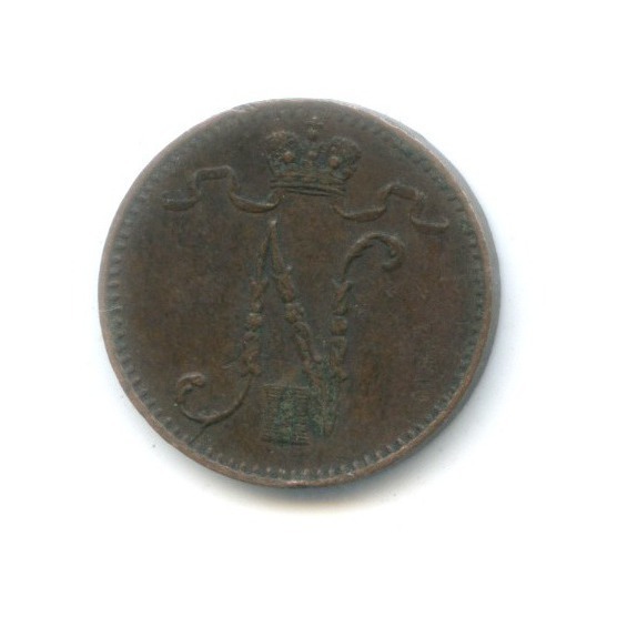 1 пенни 1900 — Для Финляндии. Вензель Николая II
