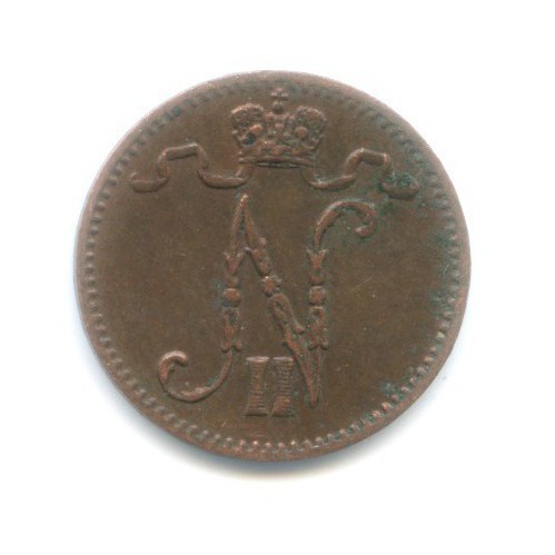 1 пенни 1913 — Для Финляндии. Вензель Николая II