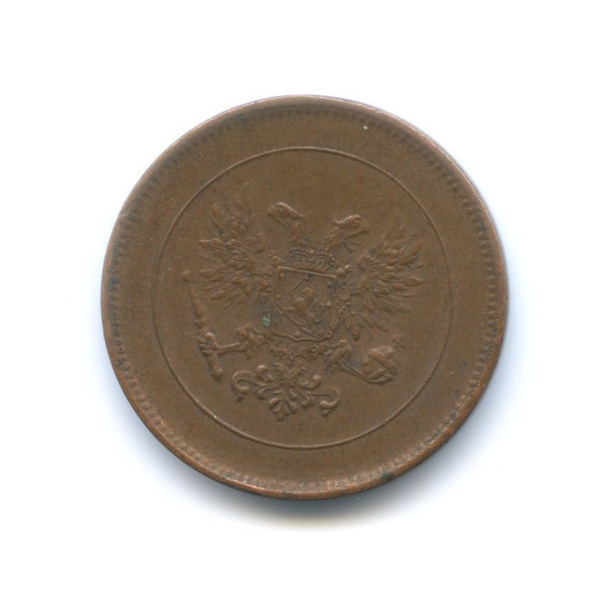 5 пенни 1917 — Для Финляндии. Орел
