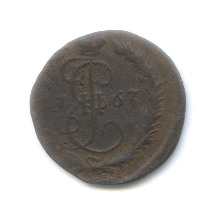 Деньга 1767 ЕМ — ½ копейки