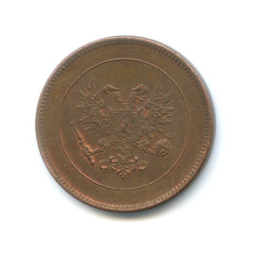 5 пенни 1917 — Для Финляндии. Орел