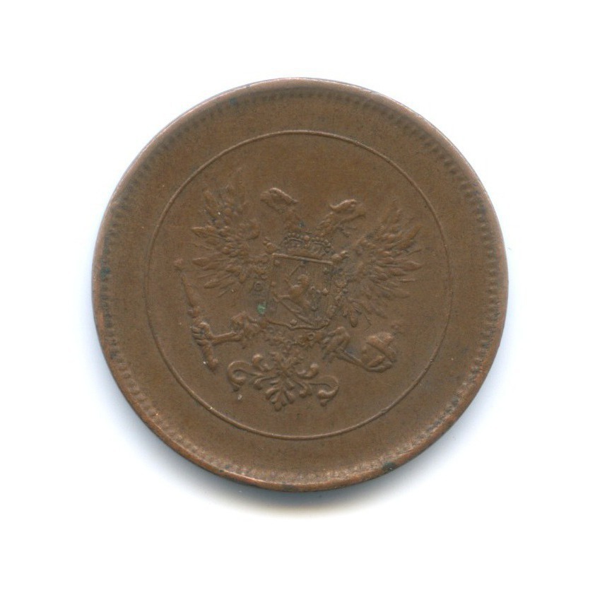 5 пенни 1917 — Для Финляндии. Орел
