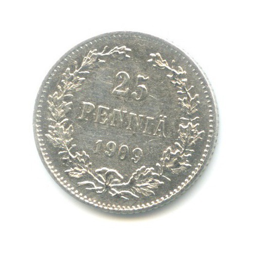 25 пенни 1909 L — Для Финляндии