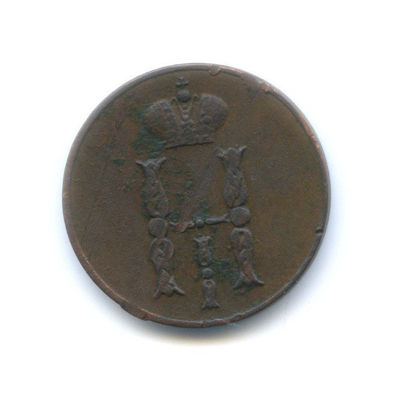1 копейка 1851 ЕМ — Вензель Николая I