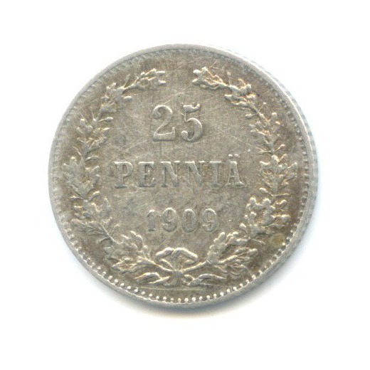 25 пенни 1909 L — Для Финляндии