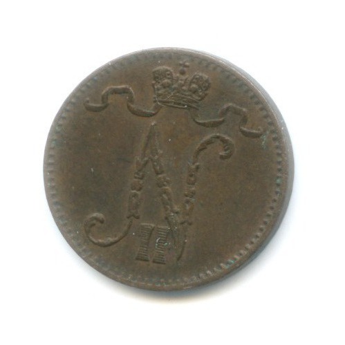 1 пенни 1900 — Для Финляндии. Вензель Николая II