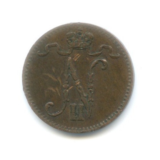 1 пенни 1901 — Для Финляндии. Вензель Николая II