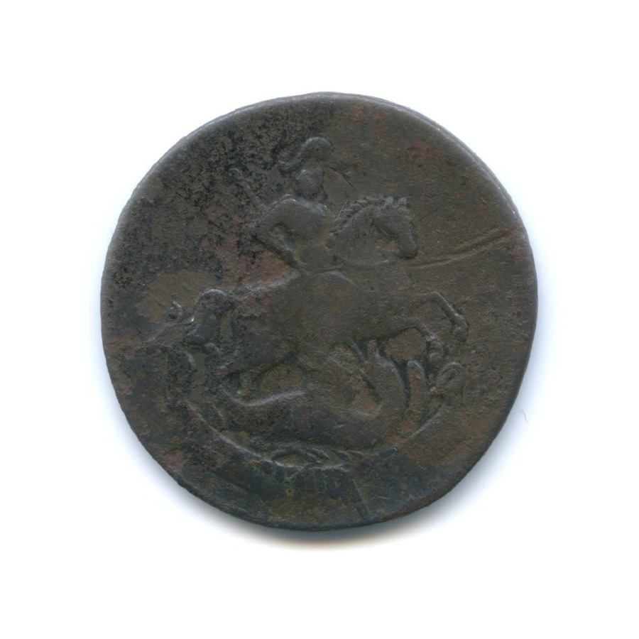 2 копейки 1757 — Вензель императрицы Елизаветы (Номинал над гербом)