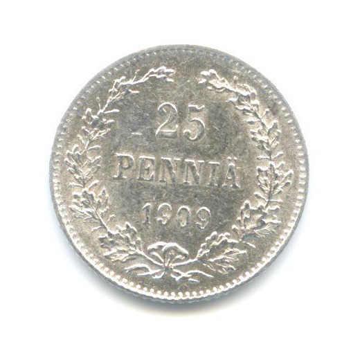 25 пенни 1909 L — Для Финляндии