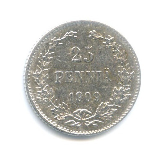 25 пенни 1909 L — Для Финляндии