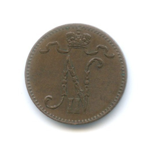1 пенни 1900 — Для Финляндии. Вензель Николая II