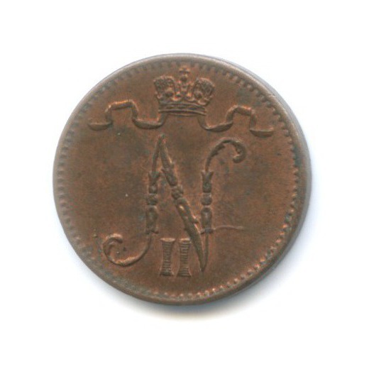 1 пенни 1911 — Для Финляндии. Вензель Николая II