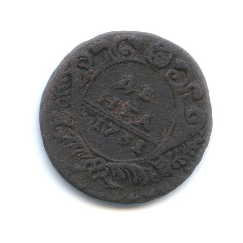 Деньга (½ копейки) 1731 — Орел 1730 г.