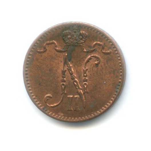 1 пенни 1914 — Для Финляндии. Вензель Николая II