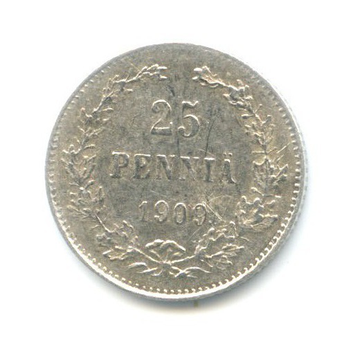 25 пенни 1909 L — Для Финляндии