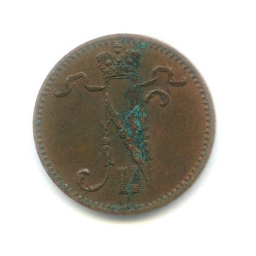 1 пенни 1911 — Для Финляндии. Вензель Николая II